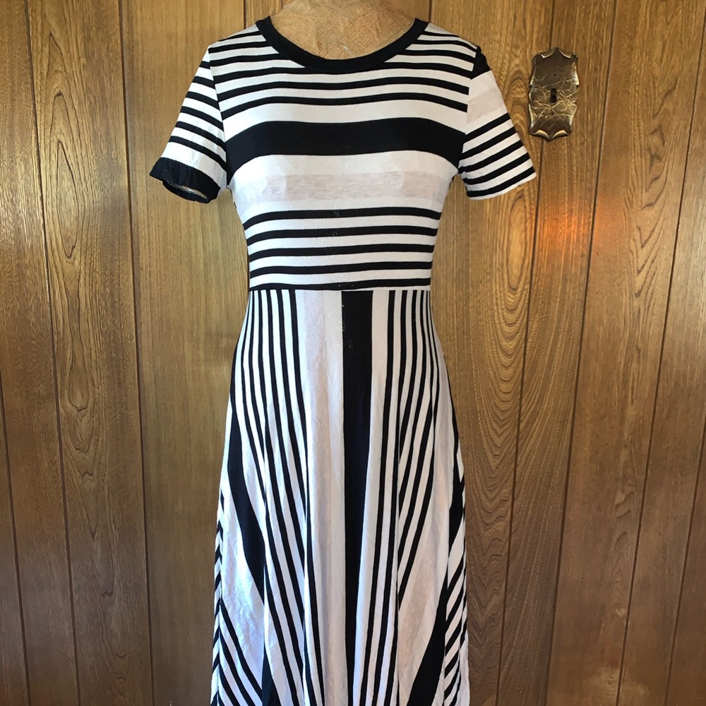 NWOT Beautiful Striped Modest Dress